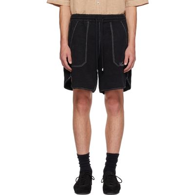 AMIRI AMIRI Black Script Linen GD Shorts