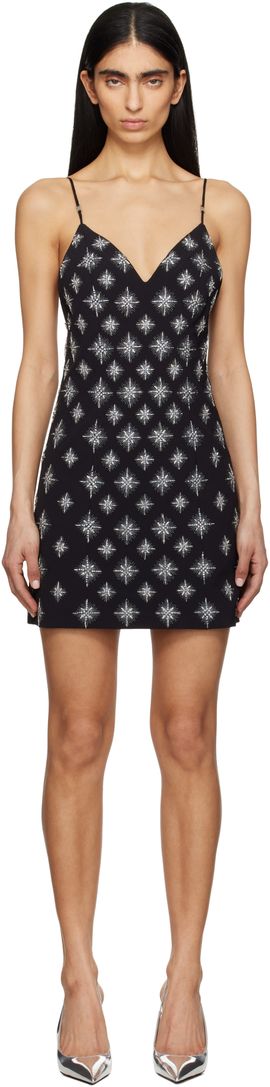 AMIRI AMIRI Black Starburst Crystal Minidress