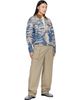 AMIRI AMIRI Blue & Off-White Bleached Work Denim Jacket - 4
