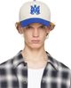 AMIRI AMIRI Blue & Off-White 'MA' Cotton Cap - 1