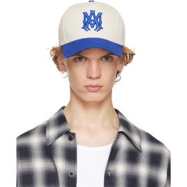 AMIRI AMIRI Blue & Off-White 'MA' Cotton Cap