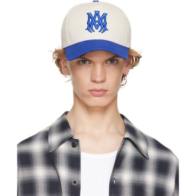 AMIRI AMIRI Blue & Off-White 'MA' Cotton Cap