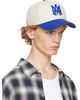 AMIRI AMIRI Blue & Off-White 'MA' Cotton Cap - 2