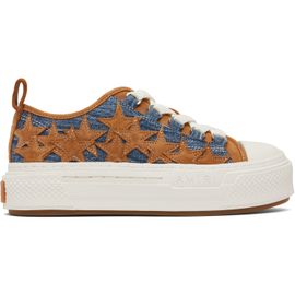 AMIRI AMIRI Blue & Tan Denim Stars Court Low Sneakers