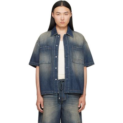 AMIRI AMIRI Blue 'Amiri' Denim Shirt