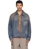 AMIRI AMIRI Blue Bones Denim Blouson Jacket - 1