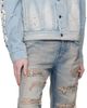 AMIRI AMIRI Blue Bones Studded Denim Trucker Jacket - 4