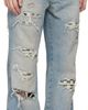 AMIRI AMIRI Blue Checkered Repair Bootcut Jeans - 2