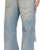 AMIRI AMIRI Blue Checkered Repair Bootcut Jeans - 3