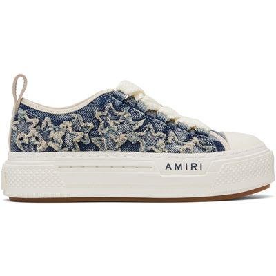 AMIRI AMIRI Blue Denim Court Low Sneakers