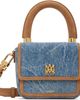 AMIRI AMIRI Blue Denim Suede Micro MA Bag - 1
