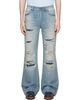 AMIRI AMIRI Blue Destroyed Straight Flare Jean - 1