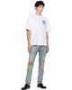 AMIRI AMIRI Blue Flames Emb Skinny Jeans - 4