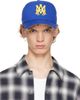 AMIRI AMIRI Blue 'MA' Cotton Cap - 1