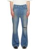 AMIRI AMIRI Blue Slash Bootcut Jeans - 1
