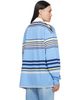 AMIRI AMIRI Blue Striped Oversized Long Sleeve Polo - 3