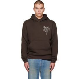AMIRI AMIRI Brown 'Amiri' Lasso Embroidered Hoodie