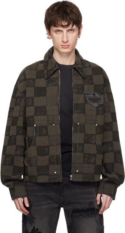 AMIRI AMIRI Brown Chateau Crest Denim Jacket