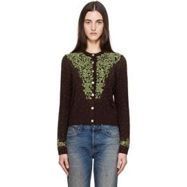 AMIRI AMIRI Brown Embellished Knit Cardigan