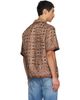 AMIRI AMIRI Brown MA Check Camp Shirt - 3
