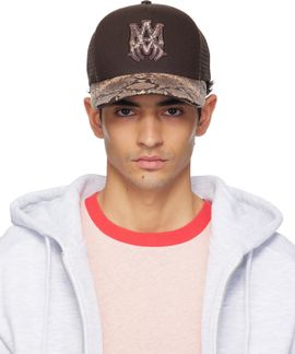AMIRI AMIRI Brown MA Snake Trucker Cap