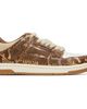 AMIRI AMIRI Brown Printed Python Skel Top Low Sneakers - 1