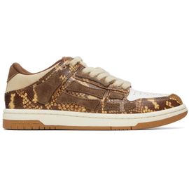 AMIRI AMIRI Brown Printed Python Skel Top Low Sneakers