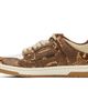 AMIRI AMIRI Brown Printed Python Skel Top Low Sneakers - 3