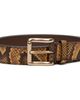 AMIRI AMIRI Brown Python Square Belt - 1