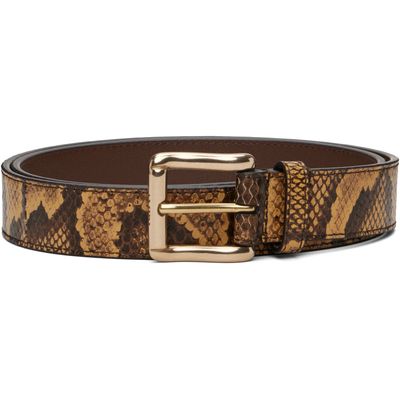 AMIRI AMIRI Brown Python Square Belt