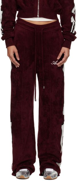 AMIRI AMIRI Burgundy Bones Track Pants