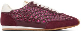 AMIRI AMIRI Burgundy Stud Pacific Flat Sneakers