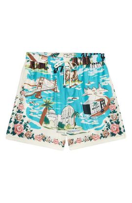 AMIRI AMIRI California Print Silk Pajama Shorts