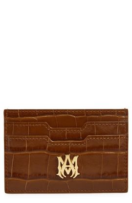 AMIRI AMIRI Croc Embossed Leather Card Holder