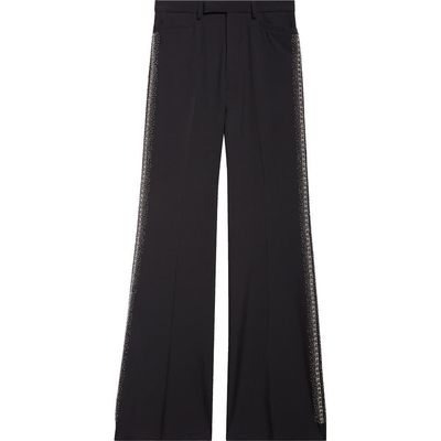 AMIRI AMIRI Crystal Stripe Flare Leg Pants