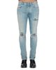 Amiri amiri Flannel Patch Regular Fit Jeans in Medium Indigo - 1