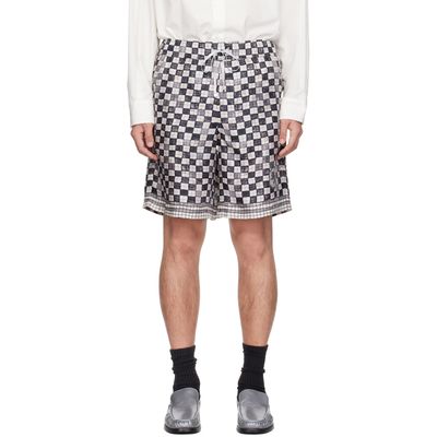 AMIRI AMIRI Gray & Off-White MA Checkered Shorts