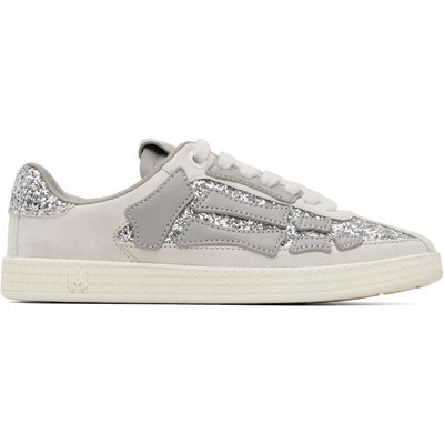 AMIRI AMIRI Gray & Silver Glitter Pacific Bones Sneakers