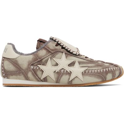 AMIRI AMIRI Gray & Taupe Pacific Flat Sneakers