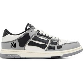 AMIRI AMIRI Gray & White Varsity Skel-Top Low Sneakers