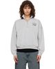 AMIRI AMIRI Gray 'Hopes & Dreams' Half Zip Crew Sweater - 1