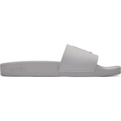 AMIRI AMIRI Gray 'MA' Pool Slides