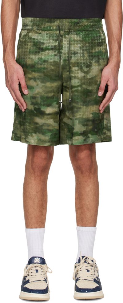 AMIRI AMIRI Green MA Quad Camo Shorts