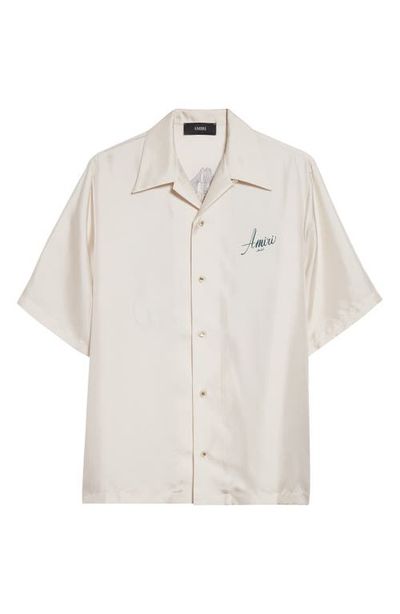 AMIRI AMIRI Hotel Silk Bowling Shirt
