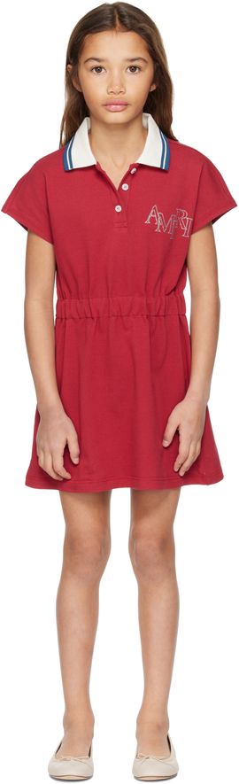 AMIRI AMIRI Kids Red 'AMIRI' Staggered Tiger Dress