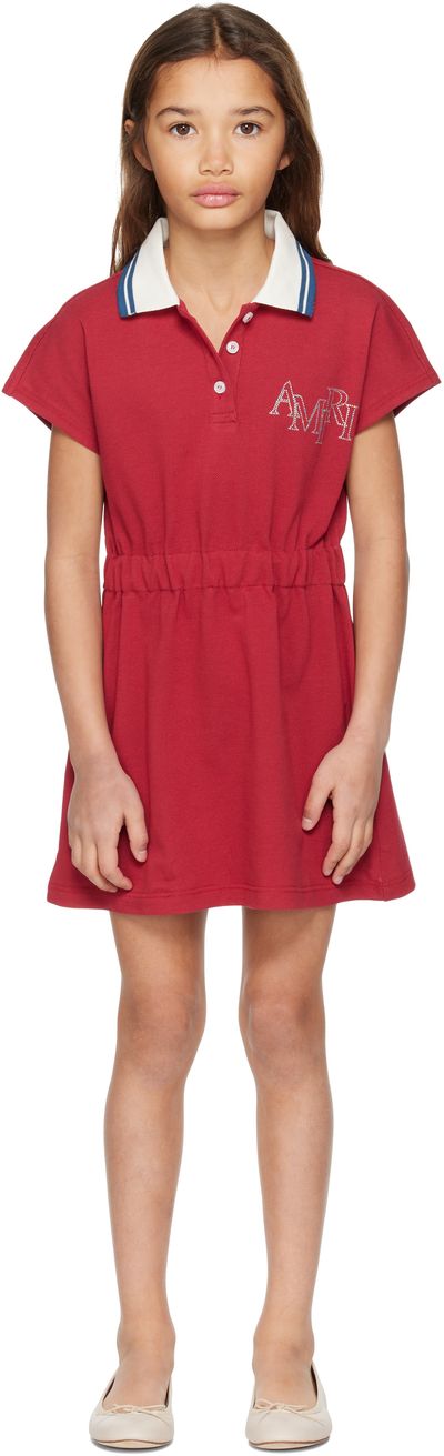 AMIRI AMIRI Kids Red 'AMIRI' Staggered Tiger Dress