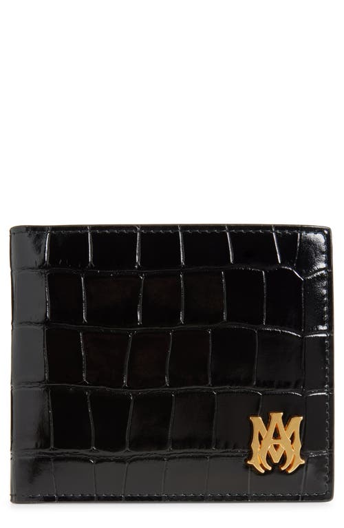 AMIRI AMIRI MA Icon Croc Embossed Leather Bifold Wallet