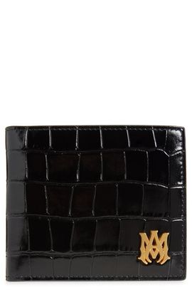 AMIRI AMIRI MA Icon Croc Embossed Leather Bifold Wallet