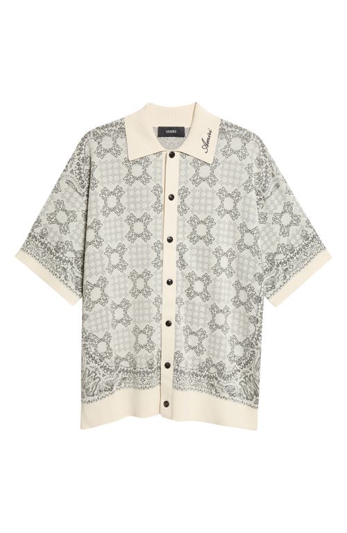AMIRI AMIRI MA Quad Check Cotton Piqué Full Button Cardigan