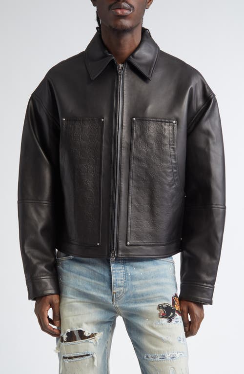 AMIRI AMIRI MA Quad Embossed Leather Work Jacket